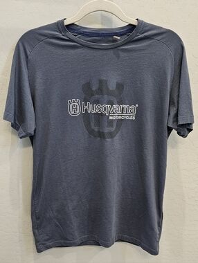 Husqvarna Men’s Short-Sleeve Logo Tee — Charcoal Navy